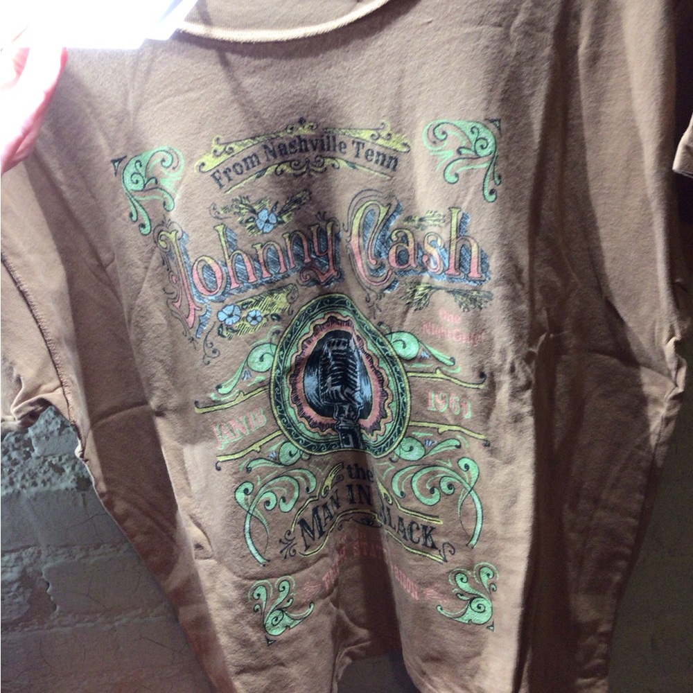 NEW! DAYDREAMER Johnny Cash Tan Short-Sleeve Graphic Tee - Picture 3 of 6